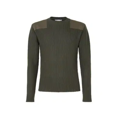 Fendi Long-sleeved jumper, customised with green fabric patches | Thumbnail 1 Fendi Long-sleeved jumper, customised with green fabric patches | Thumbnail 1