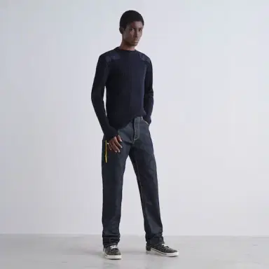 Fendi Long-sleeved jumper, customised with blue fabric patches | Thumbnail 4 Fendi Long-sleeved jumper, customised with blue fabric patches | Thumbnail 4