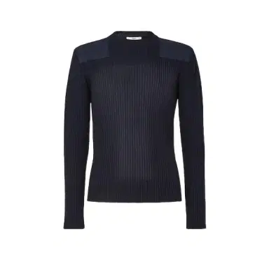 Fendi Long-sleeved jumper, customised with blue fabric patches | Thumbnail 1 Fendi Long-sleeved jumper, customised with blue fabric patches | Thumbnail 1