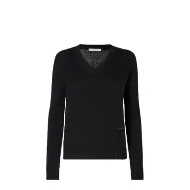 Fendi Basic fitted jumper with a V-neck and long sleeves | Thumbnail 1 Fendi Basic fitted jumper with a V-neck and long sleeves | Thumbnail 1