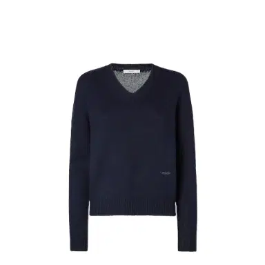 Fendi Basic fitted jumper with a V-neck and long sleeves | Thumbnail 1 Fendi Basic fitted jumper with a V-neck and long sleeves | Thumbnail 1