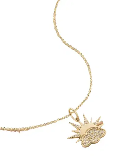 Sydney Evan Sun And Cloud 14-karat Gold Diamond Necklace | Thumbnail 1 Sydney Evan Sun And Cloud 14-karat Gold Diamond Necklace | Thumbnail 1