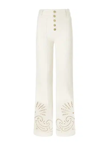 Ulla Johnson The Lou Broderie Anglaise Mid-rise Straight-leg Jeans | Thumbnail 1 Ulla Johnson The Lou Broderie Anglaise Mid-rise Straight-leg Jeans | Thumbnail 1
