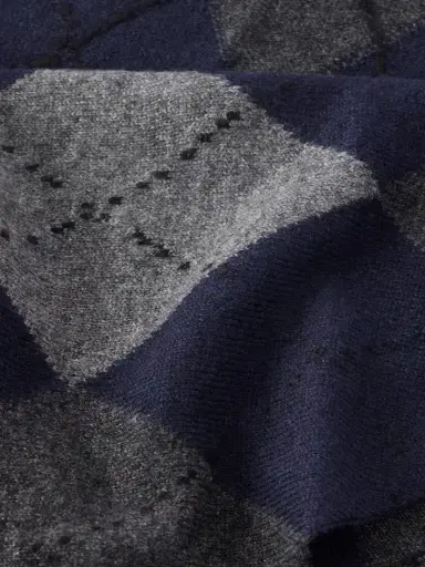 Johnstons of Elgin Clan Checked Cashmere Scarf | Thumbnail 3 Johnstons of Elgin Clan Checked Cashmere Scarf | Thumbnail 3