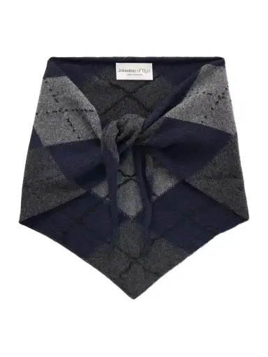 Johnstons of Elgin Clan Checked Cashmere Scarf | Thumbnail 1 Johnstons of Elgin Clan Checked Cashmere Scarf | Thumbnail 1