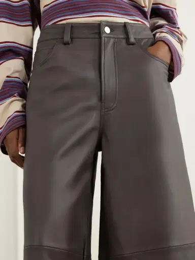 Staud Hunter Cropped Leather Wide-leg Pants | Thumbnail 5 Staud Hunter Cropped Leather Wide-leg Pants | Thumbnail 5