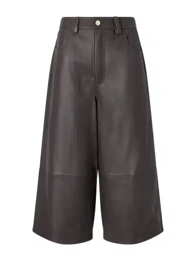 Staud Hunter Cropped Leather Wide-leg Pants | Thumbnail 1 Staud Hunter Cropped Leather Wide-leg Pants | Thumbnail 1