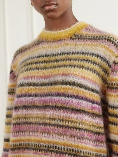 Marant Étoile Morine Striped Brushed Mohair And Wool-blend Sweater | Thumbnail 5 Marant Étoile Morine Striped Brushed Mohair And Wool-blend Sweater | Thumbnail 5