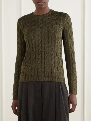 Ralph Lauren Collection Cable-knit Silk-blend Sweater | Thumbnail 3 Ralph Lauren Collection Cable-knit Silk-blend Sweater | Thumbnail 3