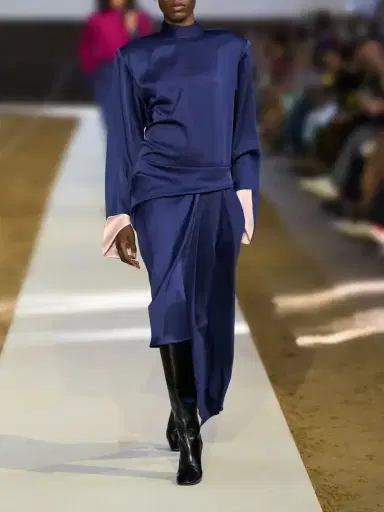Stella McCartney Asymmetric Draped Satin Midi Dress | Thumbnail 5 Stella McCartney Asymmetric Draped Satin Midi Dress | Thumbnail 5