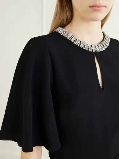 Rebecca Vallance Noemie Crystal-embellished Draped Crepe Midi Dress | Thumbnail 4 Rebecca Vallance Noemie Crystal-embellished Draped Crepe Midi Dress | Thumbnail 4