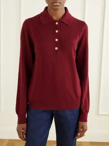 Blazé Milano Highland Wool And Cashmere-blend Polo Sweater | Thumbnail 3 Blazé Milano Highland Wool And Cashmere-blend Polo Sweater | Thumbnail 3