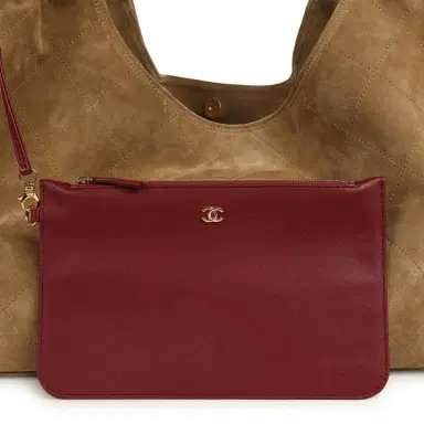 Chanel Chanel Maxi CC Cabas Hobo Bag Dark Beige Suede Gold Hardware | Thumbnail 7 Chanel Chanel Maxi CC Cabas Hobo Bag Dark Beige Suede Gold Hardware | Thumbnail 7