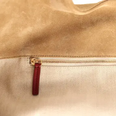Chanel Chanel Maxi CC Cabas Hobo Bag Dark Beige Suede Gold Hardware | Thumbnail 8 Chanel Chanel Maxi CC Cabas Hobo Bag Dark Beige Suede Gold Hardware | Thumbnail 8