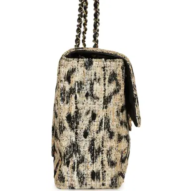 Chanel Chanel Maxi Leopard Print "Souplissimo" Large Flap Bag Brown, Black, White Tweed, Mixed Fibers Gold Hardware | Thumbnail 3 Chanel Chanel Maxi Leopard Print "Souplissimo" Large Flap Bag Brown, Black, White Tweed, Mixed Fibers Gold Hardware | Thumbnail 3