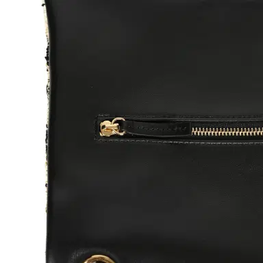Chanel Chanel Maxi Leopard Print "Souplissimo" Large Flap Bag Brown, Black, White Tweed, Mixed Fibers Gold Hardware | Thumbnail 7 Chanel Chanel Maxi Leopard Print "Souplissimo" Large Flap Bag Brown, Black, White Tweed, Mixed Fibers Gold Hardware | Thumbnail 7