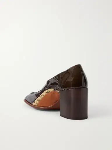 Dries Van Noten Snake-effect Trimmed Patent-leather Pumps | Thumbnail 3 Dries Van Noten Snake-effect Trimmed Patent-leather Pumps | Thumbnail 3