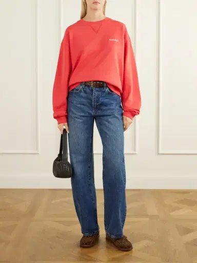 Frame + Sotheby's Logo-embroidered Cotton-jersey Sweatshirt | Thumbnail 2 Frame + Sotheby's Logo-embroidered Cotton-jersey Sweatshirt | Thumbnail 2