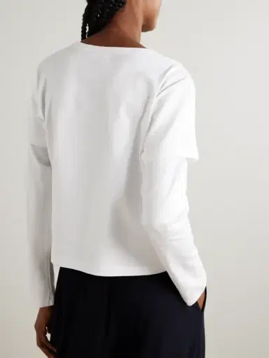 LESET Margo Layered Cotton-jersey T-shirt | Thumbnail 4 LESET Margo Layered Cotton-jersey T-shirt | Thumbnail 4