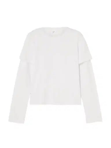 LESET Margo Layered Cotton-jersey T-shirt | Thumbnail 1 LESET Margo Layered Cotton-jersey T-shirt | Thumbnail 1