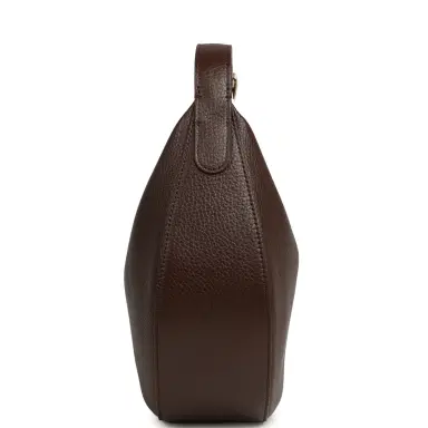 Chanel Chanel Round Top Handle Hobo Bag Dark Brown Grained Calfskin Gold Hardware | Thumbnail 3 Chanel Chanel Round Top Handle Hobo Bag Dark Brown Grained Calfskin Gold Hardware | Thumbnail 3