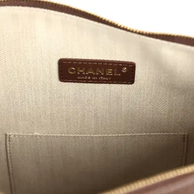Chanel Chanel Round Top Handle Hobo Bag Dark Brown Grained Calfskin Gold Hardware | Thumbnail 7 Chanel Chanel Round Top Handle Hobo Bag Dark Brown Grained Calfskin Gold Hardware | Thumbnail 7