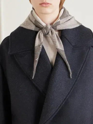Johnstons of Elgin Clan Checked Cashmere Scarf | Thumbnail 2 Johnstons of Elgin Clan Checked Cashmere Scarf | Thumbnail 2
