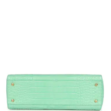 Chanel Chanel Small Cerf Shopping Bag Teal Croc Embossed Calfskin Gold Hardware | Thumbnail 6 Chanel Chanel Small Cerf Shopping Bag Teal Croc Embossed Calfskin Gold Hardware | Thumbnail 6