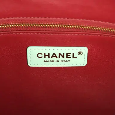 Chanel Chanel Small Cerf Shopping Bag Teal Croc Embossed Calfskin Gold Hardware | Thumbnail 8 Chanel Chanel Small Cerf Shopping Bag Teal Croc Embossed Calfskin Gold Hardware | Thumbnail 8