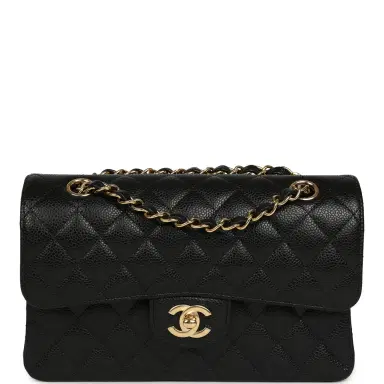 Chanel Chanel Small Classic Double Flap Bag Black Caviar Gold Hardware | Thumbnail 1 Chanel Chanel Small Classic Double Flap Bag Black Caviar Gold Hardware | Thumbnail 1