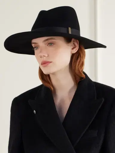 Gigi Burris Jeanne Satin-trimmed Wool And Cotton-blend Felt Hat | Thumbnail 2 Gigi Burris Jeanne Satin-trimmed Wool And Cotton-blend Felt Hat | Thumbnail 2