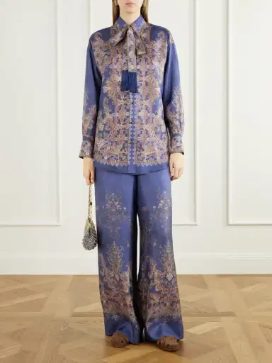 Zimmermann Valiant Printed Silk-satin Shirt | Thumbnail 2 Zimmermann Valiant Printed Silk-satin Shirt | Thumbnail 2