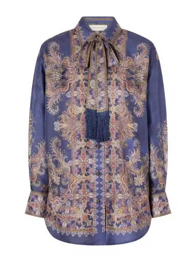Zimmermann Valiant Printed Silk-satin Shirt | Thumbnail 1 Zimmermann Valiant Printed Silk-satin Shirt | Thumbnail 1