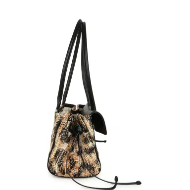 Chanel Chanel Small Leopard Print "Urban Essential" East West Shopping Tote Black Calfskin, Brown, Black, White Tweed, Mixed Fibers Gold Hardware | Thumbnail 3 Chanel Chanel Small Leopard Print "Urban Essential" East West Shopping Tote Black Calfskin, Brown, Black, White Tweed, Mixed Fibers Gold Hardware | Thumbnail 3