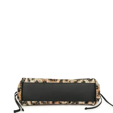 Chanel Chanel Small Leopard Print "Urban Essential" East West Shopping Tote Black Calfskin, Brown, Black, White Tweed, Mixed Fibers Gold Hardware | Thumbnail 6 Chanel Chanel Small Leopard Print "Urban Essential" East West Shopping Tote Black Calfskin, Brown, Black, White Tweed, Mixed Fibers Gold Hardware | Thumbnail 6