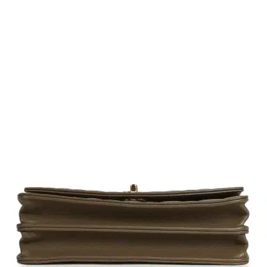 Chanel Chanel Trendy Top Handle Clutch with Chain Dark Khaki Caviar Gold Hardware | Thumbnail 6 Chanel Chanel Trendy Top Handle Clutch with Chain Dark Khaki Caviar Gold Hardware | Thumbnail 6