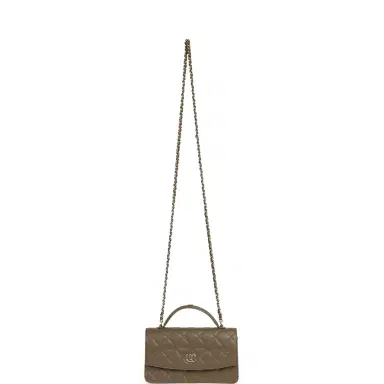 Chanel Chanel Trendy Top Handle Clutch with Chain Dark Khaki Caviar Gold Hardware | Thumbnail 7 Chanel Chanel Trendy Top Handle Clutch with Chain Dark Khaki Caviar Gold Hardware | Thumbnail 7
