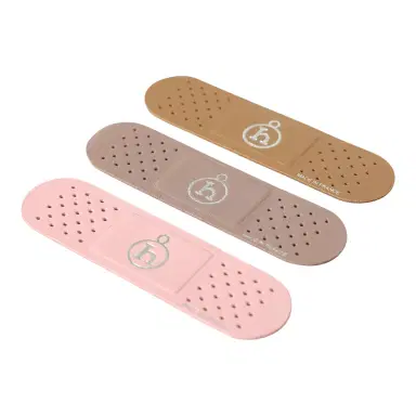 HERMÈS Hermes Band-Aid Rose Sakura, Chai, Gris Tourterelle Milo Lambskin | Thumbnail 3 HERMÈS Hermes Band-Aid Rose Sakura, Chai, Gris Tourterelle Milo Lambskin | Thumbnail 3