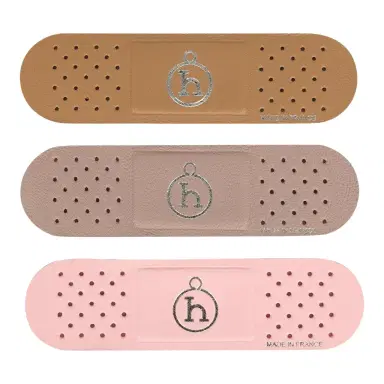 HERMÈS Hermes Band-Aid Rose Sakura, Chai, Gris Tourterelle Milo Lambskin | Thumbnail 1 HERMÈS Hermes Band-Aid Rose Sakura, Chai, Gris Tourterelle Milo Lambskin | Thumbnail 1