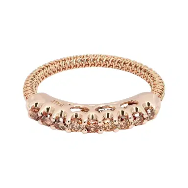 Giovanni Ferraris Giovanni Ferraris 18K Rose Gold & Titanium Brown Diamond Spring Ring Sz. 5.5 by The Solist | Thumbnail 1 Giovanni Ferraris Giovanni Ferraris 18K Rose Gold & Titanium Brown Diamond Spring Ring Sz. 5.5 by The Solist | Thumbnail 1
