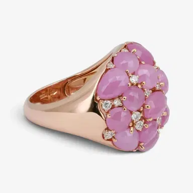 Giovanni Ferraris Giovanni Ferraris 18K Rose Gold Pink Sapphire & Diamond Cocktail Ring Sz. 7 by The Solist | Thumbnail 3 Giovanni Ferraris Giovanni Ferraris 18K Rose Gold Pink Sapphire & Diamond Cocktail Ring Sz. 7 by The Solist | Thumbnail 3