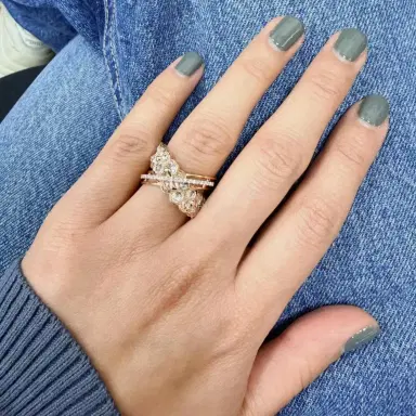 Giovanni Ferraris Giovanni Ferraris 18K Rose Gold White Sapphire & Diamond Ring Sz. 7.25 by The Solist | Thumbnail 2 Giovanni Ferraris Giovanni Ferraris 18K Rose Gold White Sapphire & Diamond Ring Sz. 7.25 by The Solist | Thumbnail 2