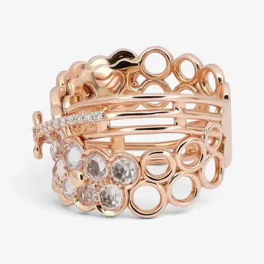 Giovanni Ferraris Giovanni Ferraris 18K Rose Gold White Sapphire & Diamond Ring Sz. 7.25 by The Solist | Thumbnail 3 Giovanni Ferraris Giovanni Ferraris 18K Rose Gold White Sapphire & Diamond Ring Sz. 7.25 by The Solist | Thumbnail 3