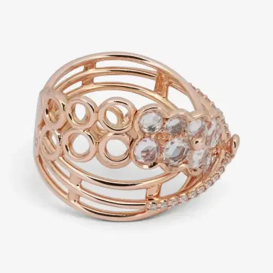 Giovanni Ferraris Giovanni Ferraris 18K Rose Gold White Sapphire & Diamond Ring Sz. 7.25 by The Solist | Thumbnail 4 Giovanni Ferraris Giovanni Ferraris 18K Rose Gold White Sapphire & Diamond Ring Sz. 7.25 by The Solist | Thumbnail 4