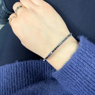 Giovanni Ferraris Giovanni Ferraris 18K White Gold & Titanium Black Sapphire Spring Bracelet by The Solist | Thumbnail 2 Giovanni Ferraris Giovanni Ferraris 18K White Gold & Titanium Black Sapphire Spring Bracelet by The Solist | Thumbnail 2