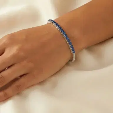 Giovanni Ferraris Giovanni Ferraris 18K White Gold & Titanium Blue Sapphire Spring Bracelet by The Solist | Thumbnail 2 Giovanni Ferraris Giovanni Ferraris 18K White Gold & Titanium Blue Sapphire Spring Bracelet by The Solist | Thumbnail 2
