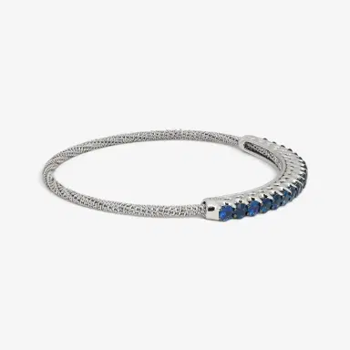 Giovanni Ferraris Giovanni Ferraris 18K White Gold & Titanium Blue Sapphire Spring Bracelet by The Solist | Thumbnail 4 Giovanni Ferraris Giovanni Ferraris 18K White Gold & Titanium Blue Sapphire Spring Bracelet by The Solist | Thumbnail 4