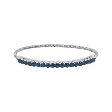 Giovanni Ferraris Giovanni Ferraris 18K White Gold & Titanium Blue Sapphire Spring Bracelet by The Solist | Thumbnail 1 Giovanni Ferraris Giovanni Ferraris 18K White Gold & Titanium Blue Sapphire Spring Bracelet by The Solist | Thumbnail 1