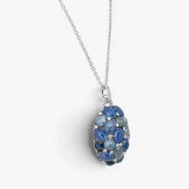 Giovanni Ferraris Giovanni Ferraris 18K White Gold Diamond & Icy Blue Sapphire Pendant Necklace by The Solist | Thumbnail 3 Giovanni Ferraris Giovanni Ferraris 18K White Gold Diamond & Icy Blue Sapphire Pendant Necklace by The Solist | Thumbnail 3
