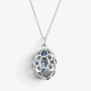 Giovanni Ferraris Giovanni Ferraris 18K White Gold Diamond & Icy Blue Sapphire Pendant Necklace by The Solist | Thumbnail 5 Giovanni Ferraris Giovanni Ferraris 18K White Gold Diamond & Icy Blue Sapphire Pendant Necklace by The Solist | Thumbnail 5